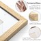 11x14 Oak Wood Picture Frame with Mat for 8x10 Set of 3, Natural Solid Wood 11x14 Frame with Tempered Glass for Wall Gallery & Home (3 Pack, Oak)